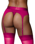 Ouch! Vibrating Strap-on Thong with Adjustable Garters Pink M/L