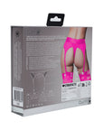 Ouch! Vibrating Strap-on Thong with Adjustable Garters Pink XS/S