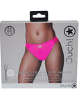 Ouch! Vibrating Strap-on Panty Harness with Open Pink Black M/L