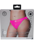 Ouch! Vibrating Strap-on Panty Harness with Open Pink Black XL/XXL