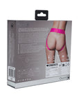 Ouch! Vibrating Strap-on Panty Harness with Open Pink Black XS/S