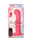 Simply Sweet 21X Vibrating Ribbed Silicone Dildo W/ Remote Pink