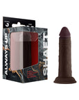 Shaft Model J: 5.5 in. Dual Density Silicone Dildo Mahogany