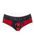 SpareParts Tomboi Cover Brief Style Underwear Harness Nylon Red/Black 5XL