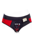 SpareParts Tomboi Cover Brief Style Underwear Harness Nylon Red/Black 5XL