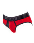 SpareParts Tomboi Cover Brief Style Underwear Harness Nylon Red/Black 5XL