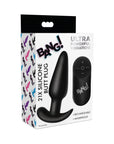 BANG! 21X Vibrating Silicone Butt Plug with Remote Control Black