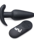 BANG! 21X Vibrating Silicone Butt Plug with Remote Control Black