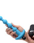 BANG! Vibrating Silicone Anal Beads & Remote Control Blue