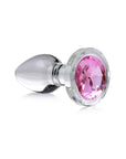 Booty Sparks Pink Gem Glass Anal Plug S