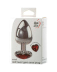 Adam & Eve Red Hearts Gem Anal Plug Small