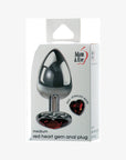 Adam & Eve Red Hearts Gem Anal Plug Medium