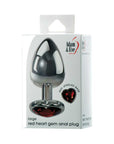 Adam & Eve Red Hearts Gem Anal Plug Large