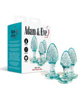 Adam & Eve Glitter Gem Butt Plug Set Blue