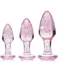 Adam & Eve Glitter Gem Butt Plug Set Pink