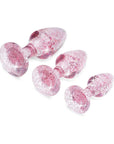 Adam & Eve Glitter Gem Butt Plug Set Pink