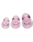 Adam & Eve Glitter Gem Butt Plug Set Pink