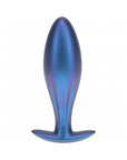 Ouch! Smooth Silicone Oval Anal Plug 4.6 in. Metallic Blue