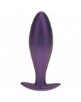 Ouch! Smooth Silicone Oval Anal Plug 4.6 in. Metallic Purple