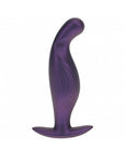 Ouch! Smooth Silicone P-Spot Anal Plug 4.6 in. Metallic Purple