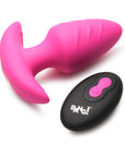BANG! Rotating & Vibrating Silicone Butt Plug with Remote Pink