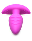 BANG! Rotating & Vibrating Silicone Butt Plug with Remote Purple