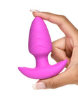 BANG! Rotating & Vibrating Silicone Butt Plug with Remote Purple