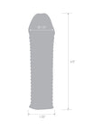 Blue Line 6.5 in. Clear Textured Penis Enhancing Sleeve Extension