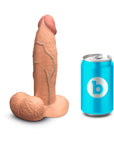b-Vibe Slipskin Realistic Silicone Dildo 7 in. Girthy Mocha