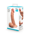 b-Vibe Slipskin Realistic Silicone Dildo 8 in. Curved Mocha