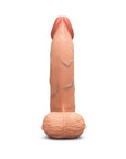 b-Vibe Slipskin Realistic Silicone Dildo 8 in. Curved Mocha