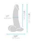 b-Vibe Slipskin Realistic Silicone Dildo 8 in. Curved Mocha