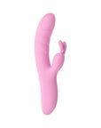 Playboy Rub Me Right Rechargeable Thrusting Dual Stimulator Silicone Pink Petal