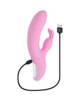 Playboy Rub Me Right Rechargeable Thrusting Dual Stimulator Silicone Pink Petal
