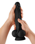 Shaft Model A 10.5 in. Liquid Silicone Dong with Balls Black