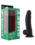 Shaft Model N 9.5 in. Liquid Silicone Dong with Balls Black