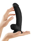 Shaft Model C 9.5 in. Liquid Silicone Dong with Balls Black