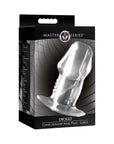 Master Series Dicked Clear Hollow Anal Plug Large