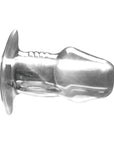 Master Series Dicked Clear Hollow Anal Plug Large