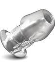 Master Series Dicked Clear Hollow Anal Plug Small