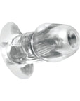 Master Series Dicked Clear Hollow Anal Plug Small
