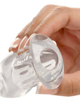 Master Series Dicked Clear Hollow Anal Plug Small