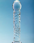 Clarity Seraphic Ripple Glass Dildo
