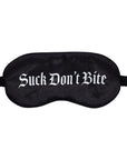 Ouch! Suck Don't Bite Printed Mask Satin Black