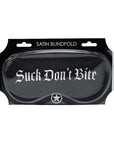 Ouch! Suck Don't Bite Printed Mask Satin Black