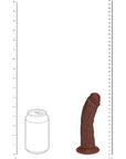 RealRock 6 in. Vibrating Cock Curved Brown