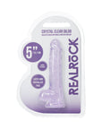 RealRock Realistic 5 in. Dildo with Balls Purple