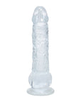 RealRock Realistic 5 in. Dildo with Balls Clear
