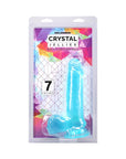 Crystal Jellies 7 in. Realistic Cock with Balls Teal