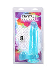 Crystal Jellies 8 in. Realistic Cock with Balls Teal